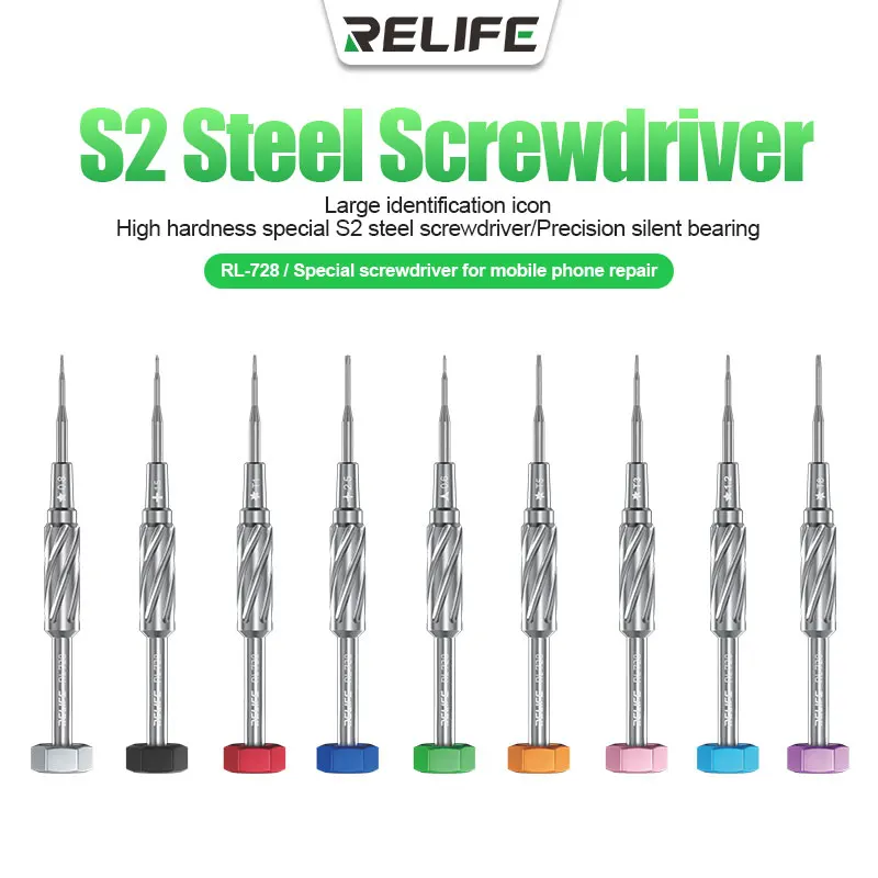 RELIFE RL-728 Precisie Stevige Schroevendraaier Set Mobiele Telefoon Reparatie Nauwkeurige Reparatie Bolt Driver Demontage Schroevendraaier Set Tool