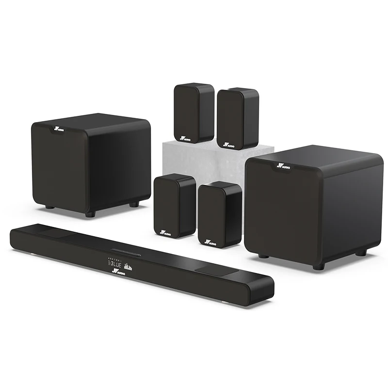 Home Theater System Surround Sound Speakers 8 Inch Subwoofer 480W 7.2 Channel Stereo Input Home Audio System