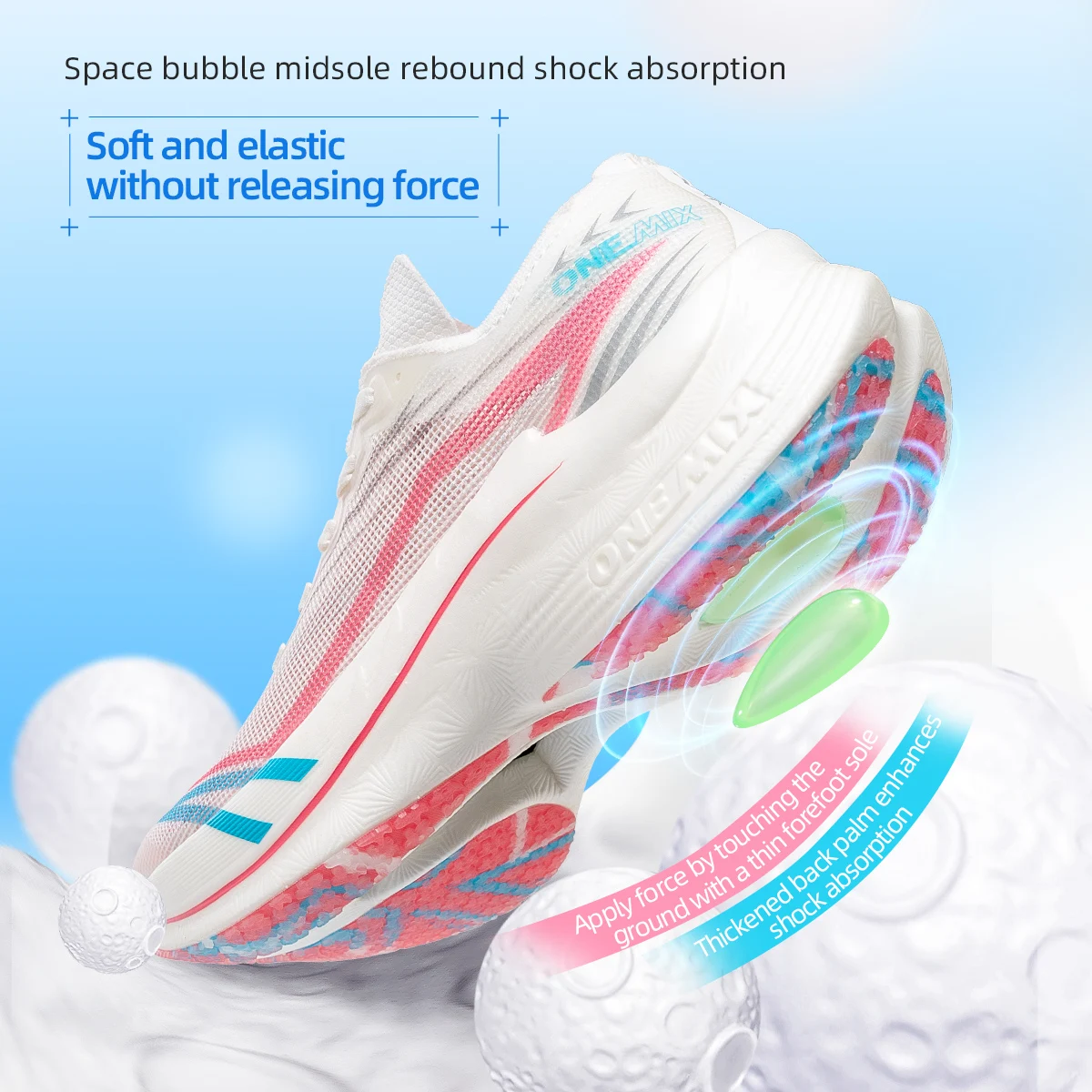 ONEMIX 2024 New Carbon Plate Marathon Running Shoe Pro Tests Stable Support For Shock-absorbing Ultralight Bounce Sneakers