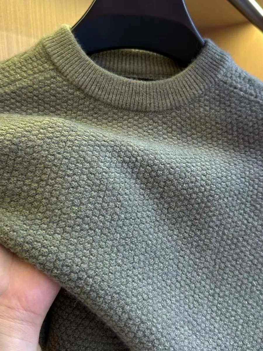 

Мужской модный вязаный свитер-база из шерсти с бахромой, длинный, зимний