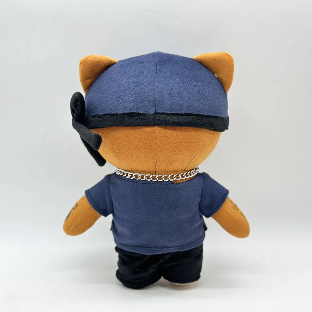 Hello Kitty Ski Mask Rapper Blue Hat Boy Plush Doll Figure Stuffed Toys Cute Boys Girls Fans Collect Gifts