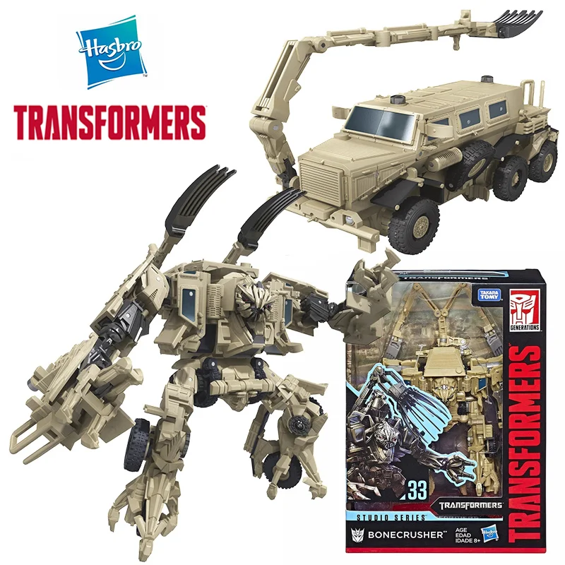 Hasbro Transformers Studio Series SS33 Bonecrusher 18Cm Voyager Class Anime Original Action Figure Model Toy Gift Collection