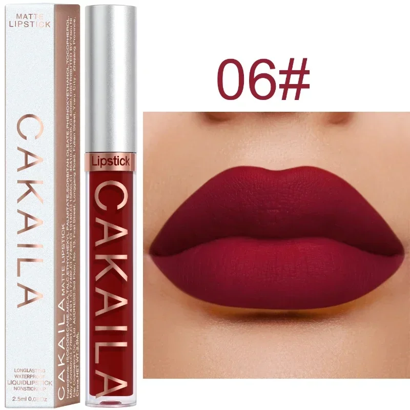 

Heallor 1PC Velvet Matte Lipstick Lip Gloss Light Red Liquid Lip Tint Cream Pigment Long Lasting Silky Texture Lips Women's Cosm