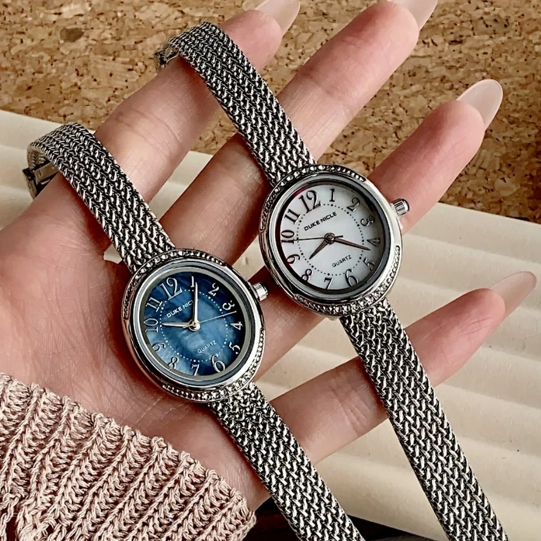 Vintage Adjustable Steel Band Bracelet Women Watches Golden Ladies Watch Oval Quartz Wristwatch Female Clock Relojes Para Mujer