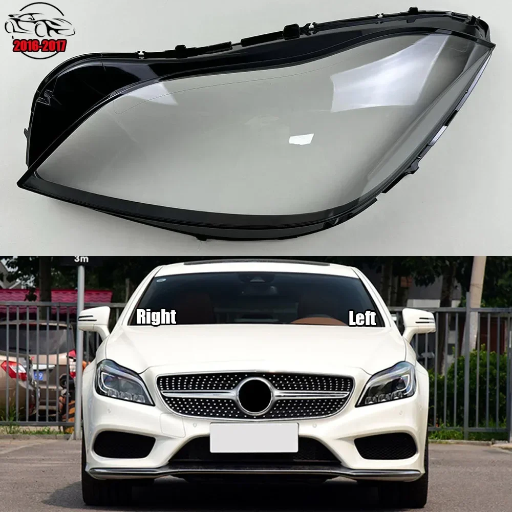 

For Mercedes-Benz CLS W218 2016 2017 Headlamp Shell Transparent Headlight Cover Lamp Shade Lampshade Lens Plexiglass