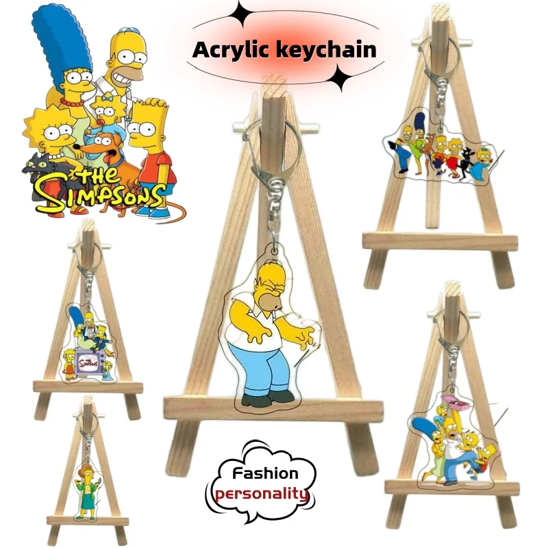 

The Simpsons acrylic keychain, cute, stylish, personalized, creative, kawaii, simple bag charm, birthday gift for friends