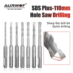 LAVIE 10pc 4 5 5.5 6 6.5 millimetri Elettrico Martello SDS Plus Punte da Trapano Set 110 millimetri Muro di Cemento blocco di mattoni Muratura Foro Seghe di Perforazione 014