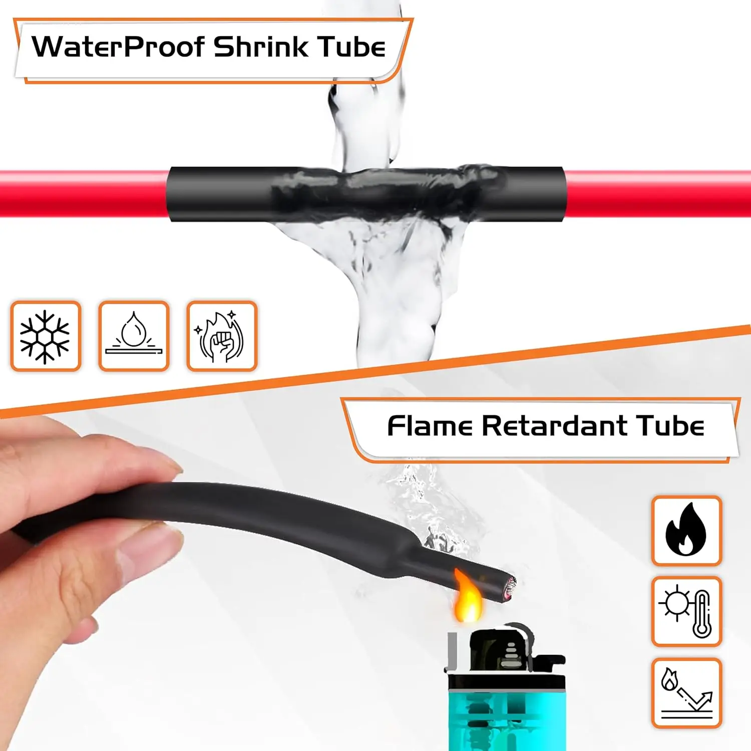 A Roll Clear Heat Shrink Tubing 3:1 Ratio Shrink Tube Industrial, Φ1.6mm-30mm Dual Wall Adhesive Lined Wire Shrink Wrap Tubing