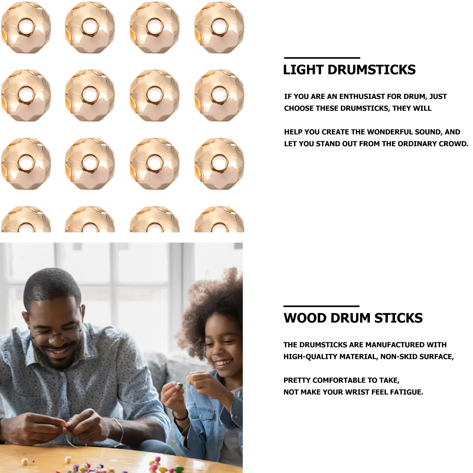 

300pcs Loose Spacer Spacer For Necklace Bracelet Making Craft Necklace Beads Accessories Decorative Diy Beads Kit