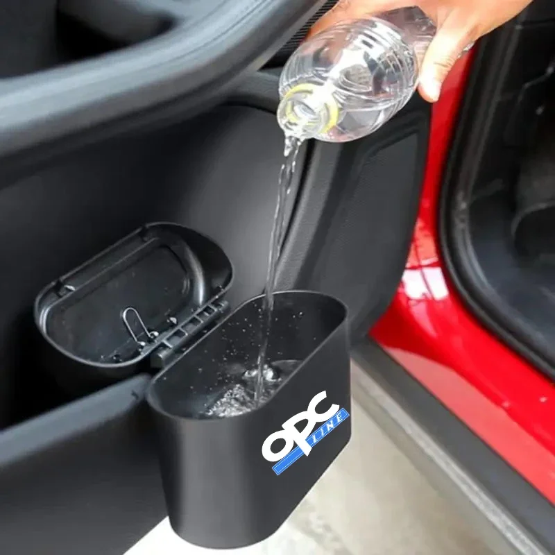 Car trash bin storage bin with lid waterproof box mobile bucket For Opel Astra G H J F K Insignia Vectra C D Zafira Antara Corsa