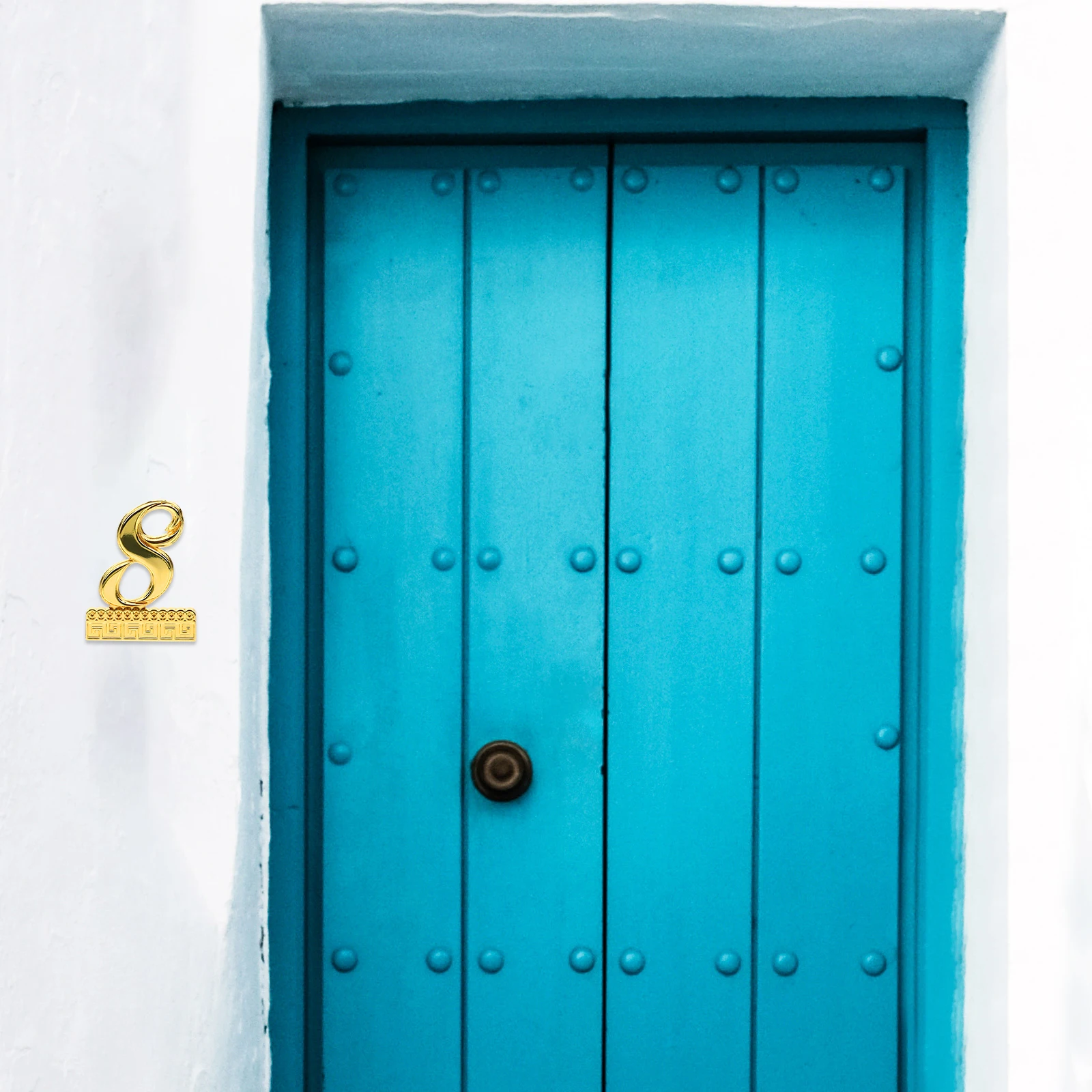 

5pcs Metal Door Numbers Self Adhesive House Address Wood Mailbox Shiny Modern Style Wide Use House Number for Street