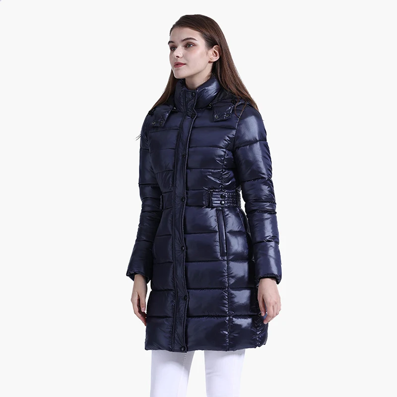 SANTELON Winter Long Parkas With Hooded Thick Windproof Warm Puffer Jackets For Women Fashion Coats Casual Waterproof Outerwear