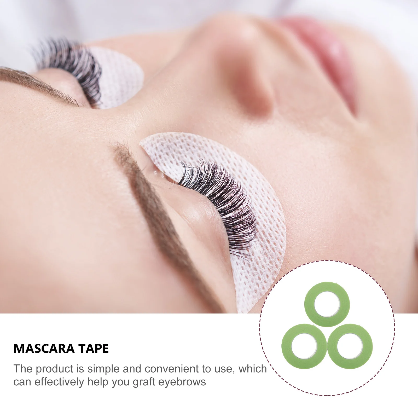 

3Pcs Breathable Eyelash Tapes Easy Removal Skin Friendly Grafting Makeup Supplies Eyelash Tapes Beauty Salon Supplies