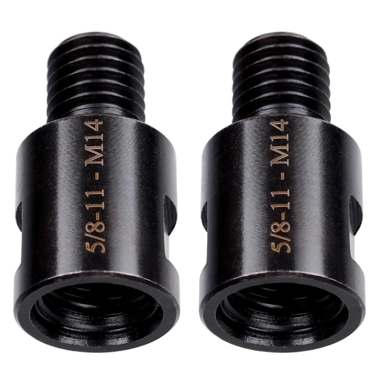 AB02 2pcs 5/8 Inch-11 to M14 Adapter Angle Grinder Thread Converter Adapter Shaft Connector for Diamond Core Drill Bits