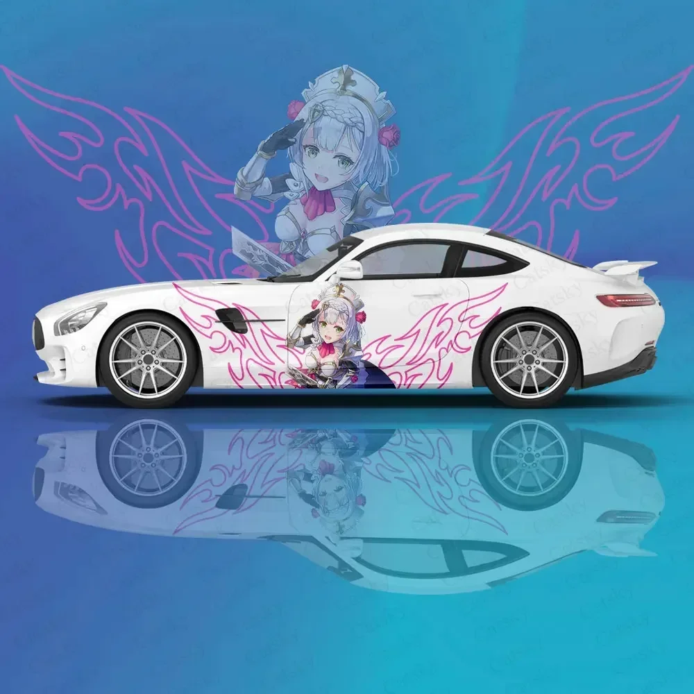 Genshin Impact Noelle animal Car Decal Protective Film Vinyl Racing Side Graphics Wrap Accessories Spray Paint auto Stickers