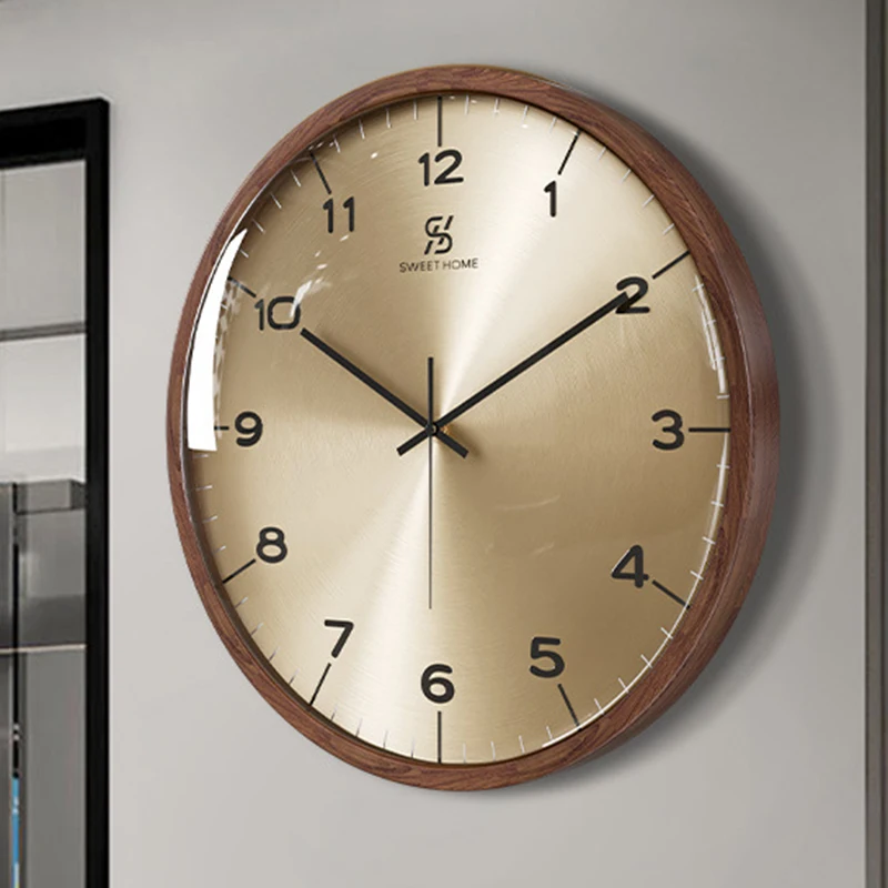Modern Wall Clocks Retro Luxury Wall Clock Silent Minimalist Clock Living Room Watches Home Decoration Accessories Objects