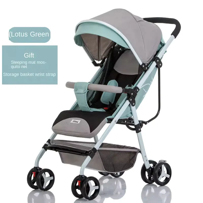 Four-wheeled Baby Stroller High Landscape Lightweight Folding Newborn Two-way Swivel Seat Travel Stroller Adjustable Stroller