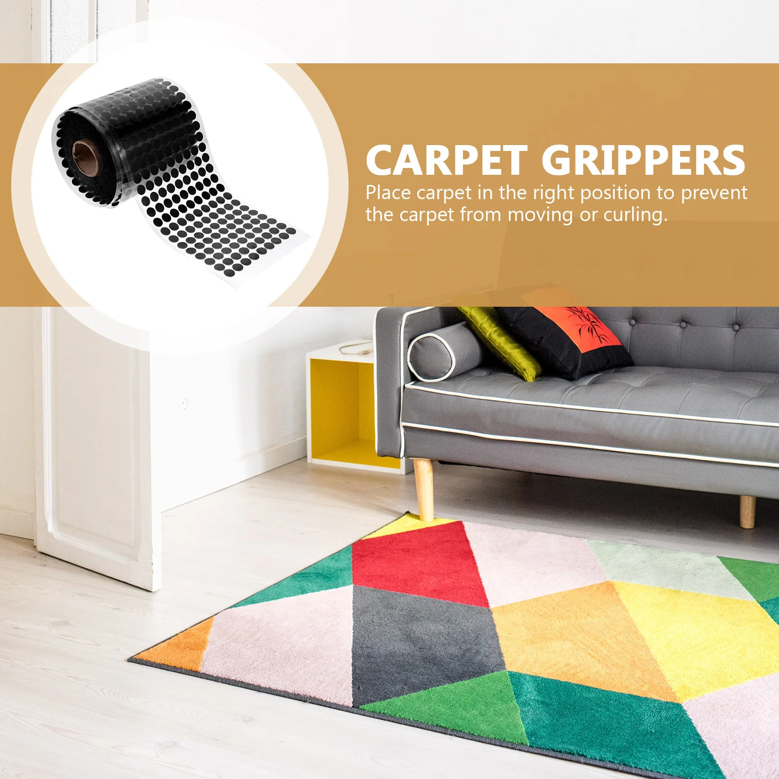 1000 قطعة هوك وحلقة ذاتية اللصق الشريط منصات مستديرة مزدوجة الوجهين للسجاد البساط وسادة أريكة غطاء سرير تحديد لاصق قوي #2