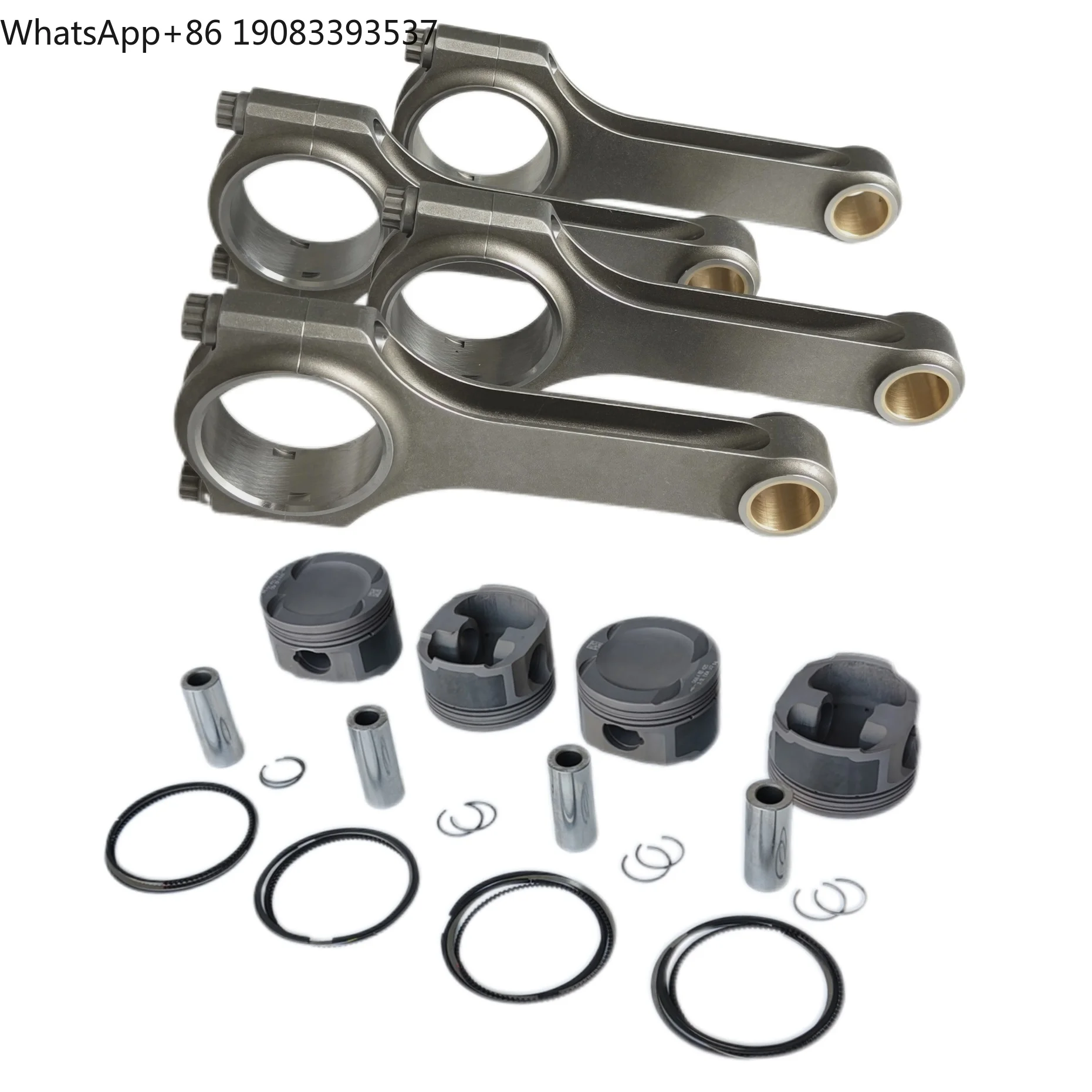 Engine Rebuild Kit 4340 Steel Connecting Rods and Forged Pistons for EA888 2.0T Pin 23mm