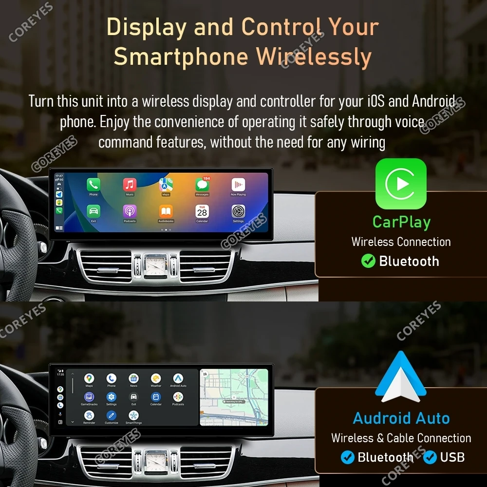 Coreyes 14.9 "rádio do carro android 13.0 para mercedes w212 2009-2016 gps carplay estéreo multimídia player navegação unidade central ferramentas