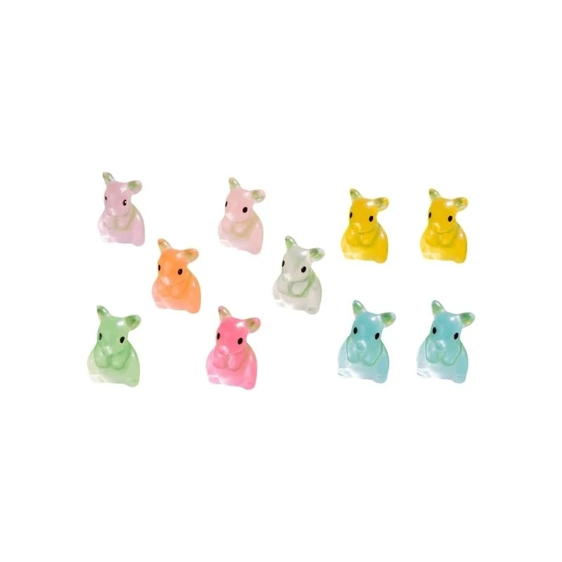 10pcs Miniature Glowing Kitten Versatile Resin Decors for Gardens, Dollhouses, and Do It Yourself Projects C5AD