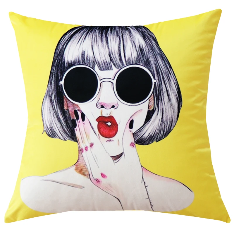 

50x50cm Velvet Fabric PRINTED Plain Square Sofa Decorative Cushion Cover