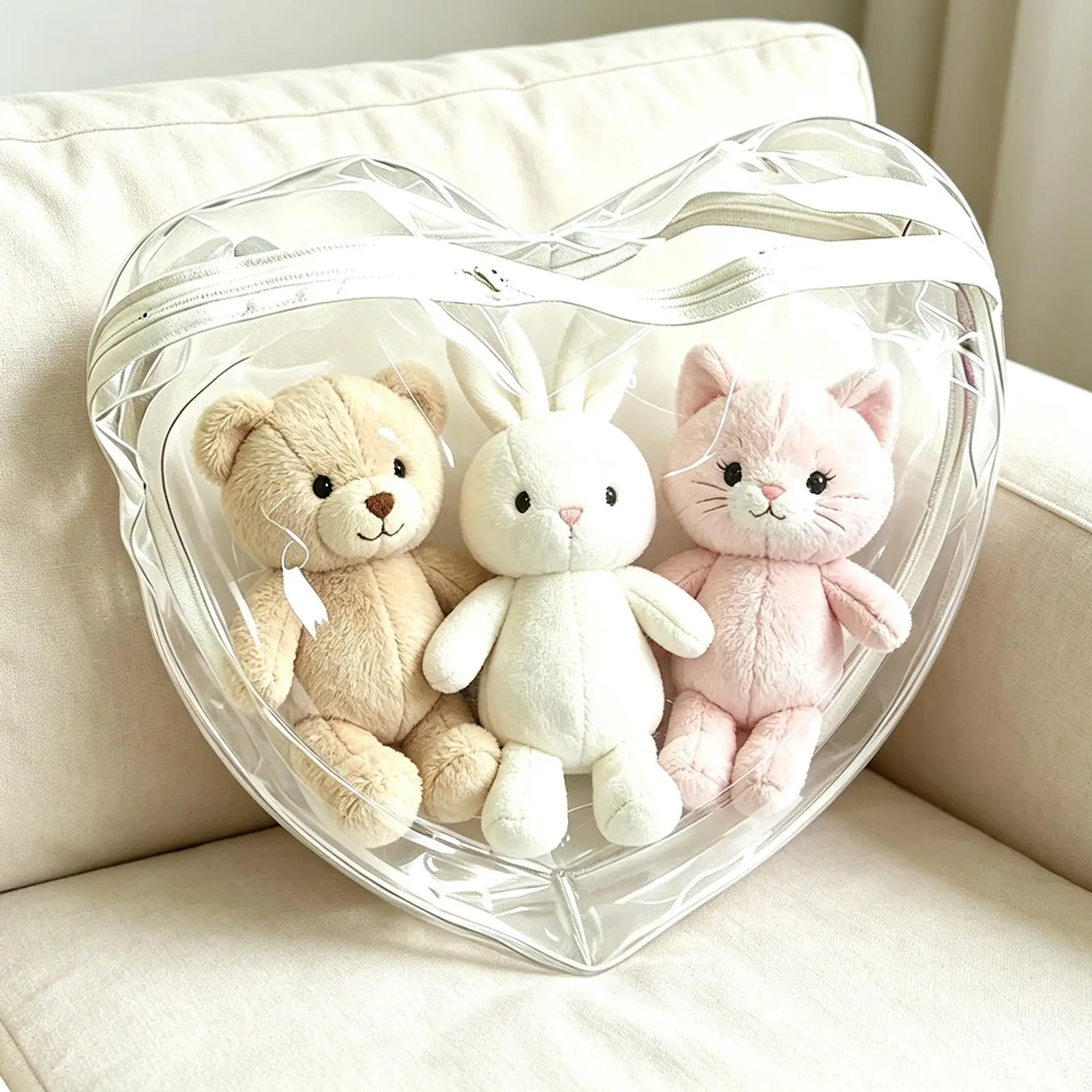 Stuffed Animal Storage Clear Dustproof Stuffed Animal Plush Toy Holder Plush Toy Storage for Home Bedroom Apartment Nursery