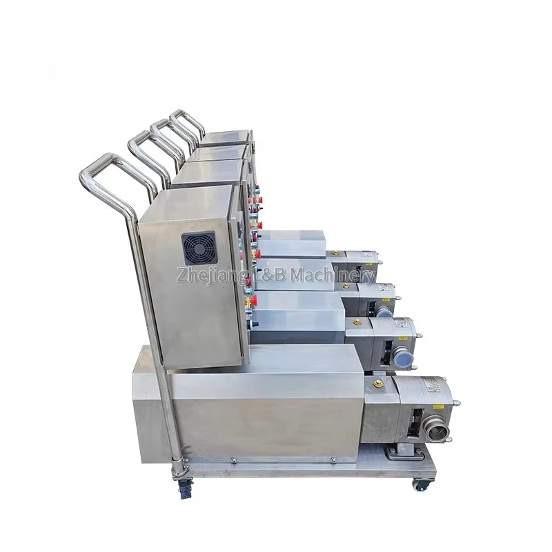 High Viscosity Gear Stainls Steel Sanitary Lobe Pump Milk Chocolate Temperature Control