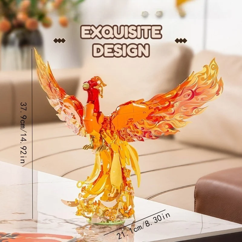 900PCS Phoenix Building Blocks City Sports Car Model Ornaments Collection Bricks Toys DIY Assembly Toys For Gifts