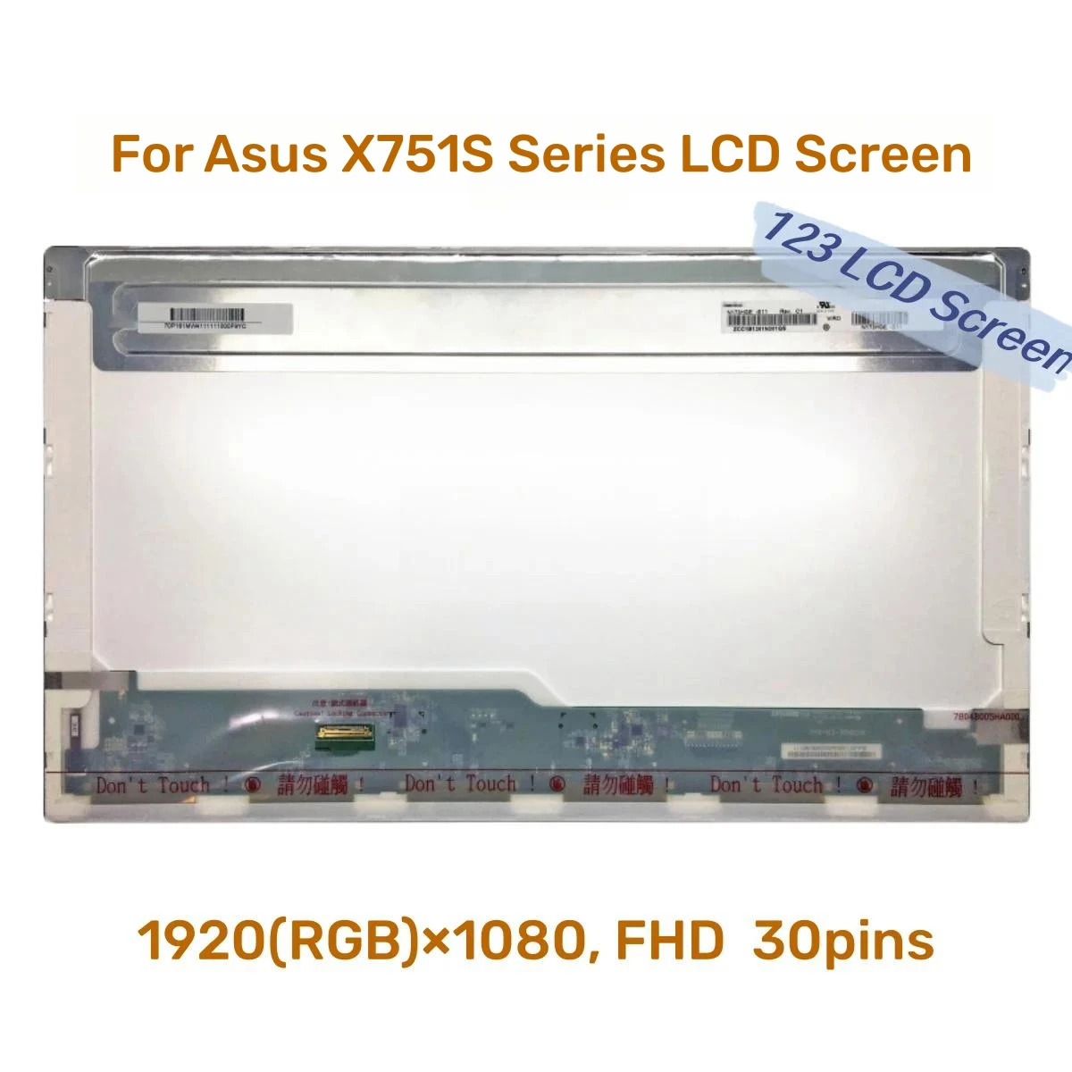 

17.3" Laptop Matrix For Asus X751S Series LCD Screen 1600X900 30 Pins Panel replacement