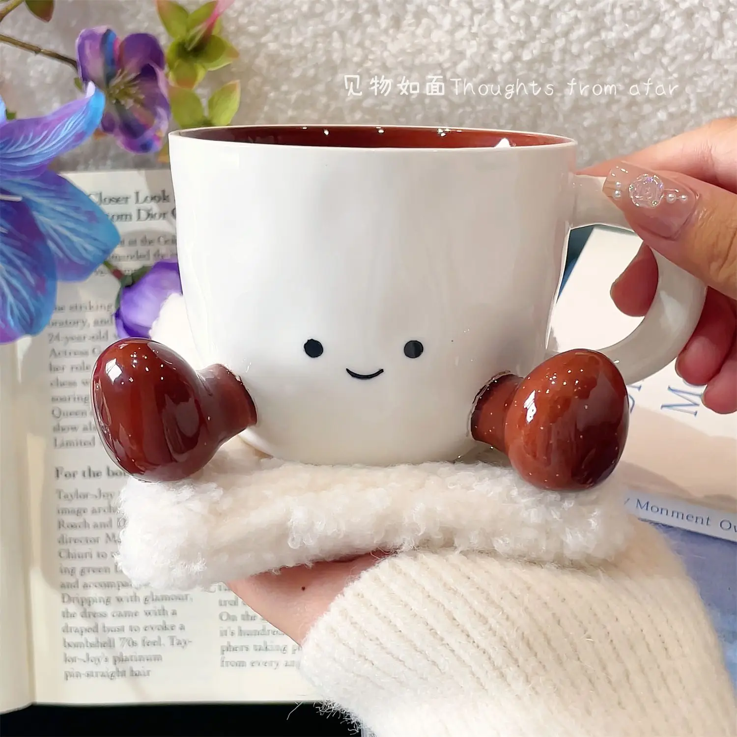 Instagram Cute Foot Mug Household High Beauty Ceramic Coffee Cup New Internet Celebrity Household Water Cup Home Furnishings