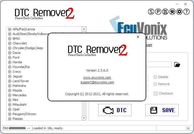 V2.5.6 DTCRemover 2 DTC Remover DTC off Delete Software Remove or Disable DTCs in Different ECUS ECU Progammmer DTCRemover2