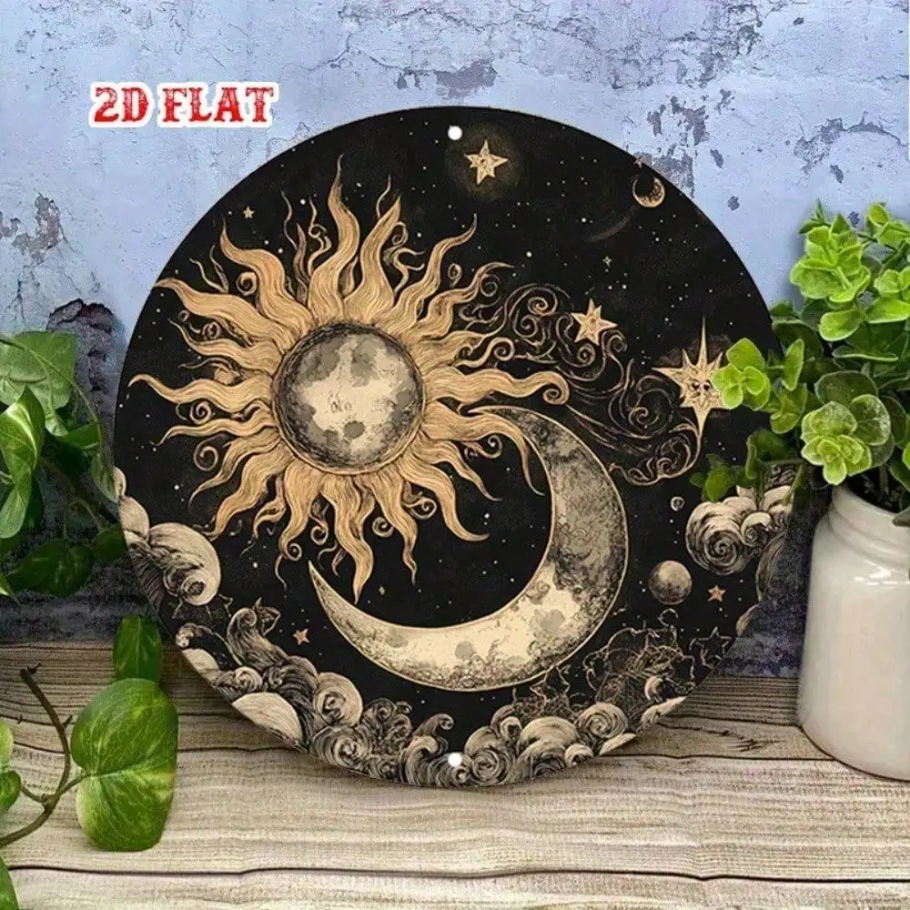 Vintage Rustic Aluminum Wall Art 8 Inch Waterproof Durable Metal Sign For Home Bedroom Living Room Cafe Decor