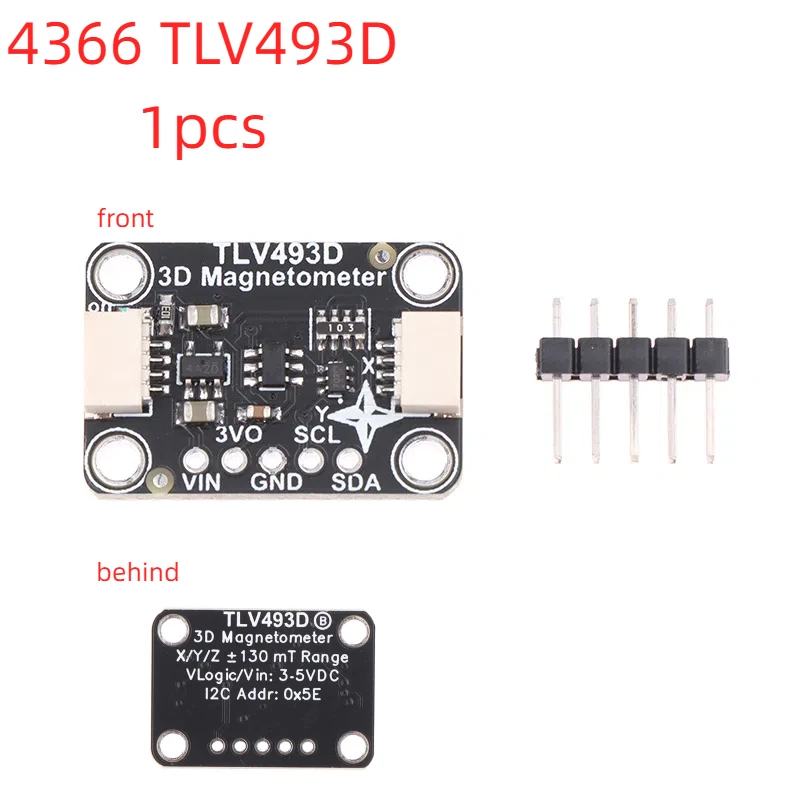 1 PCS Black 4366 TLV493D Triple-Axis Magnetometer - STEMMA QT QWIIC TLV493D Module