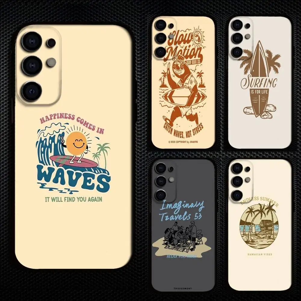 

Summer Beach Logo Phone Case For Samsung S25,S24,S21,S22,S23,S30,Ultra,S20,Plus,Fe,Lite,Note,10,9,5G Black Cover