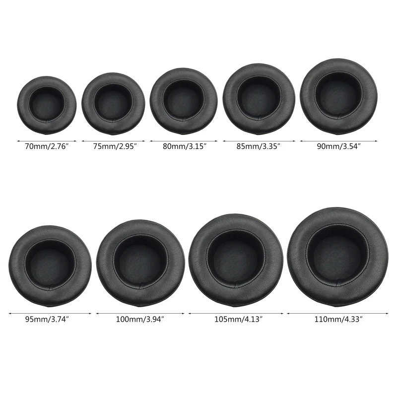 قطعتان من وسادات الأذن لسماعات الرأس، غطاء وسائد أذن بديلة 70 مم 110 مم