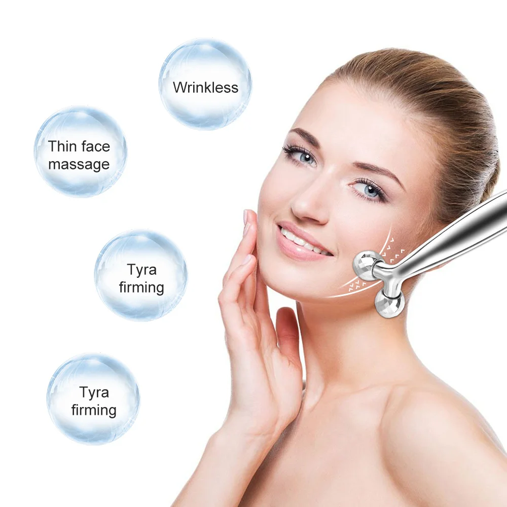 3D Facial Roller V-Shape Face Lifting Massager Lift Wrinkle Remove Reduce Puffiness Full Body Shape Massage Relaxation Tool