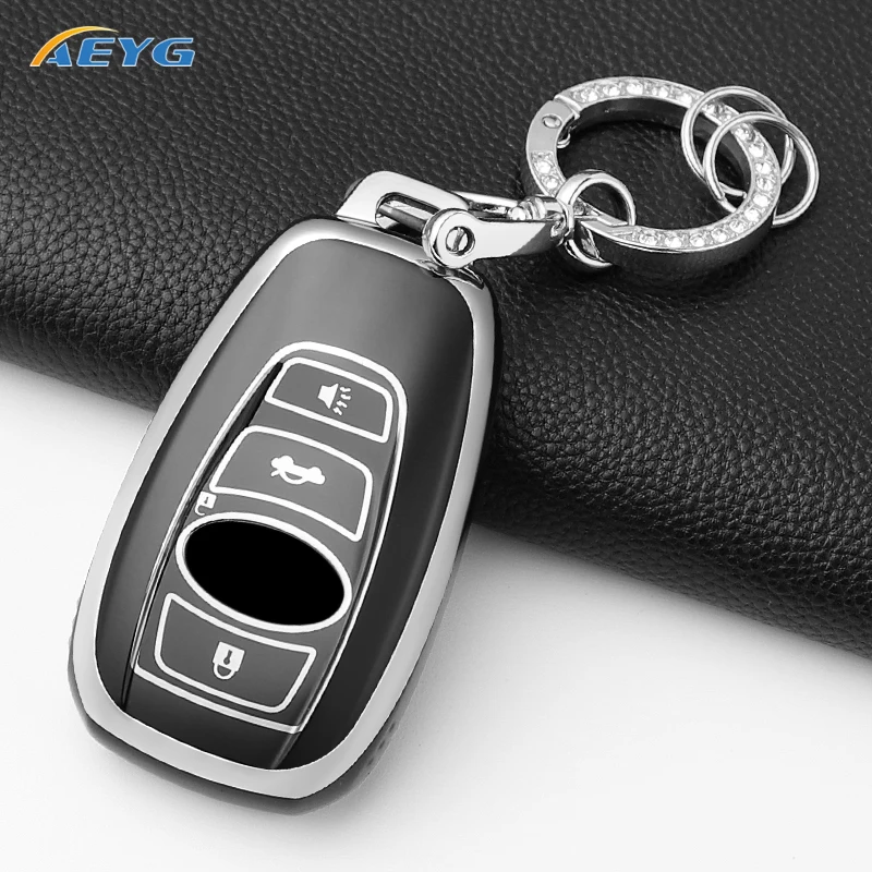 For Subaru BRZ XV SV Forester Legacy Outback Crosstrek Impreza WRX Ascent Car Remote Key Case Cover Shell Keychain Accessories