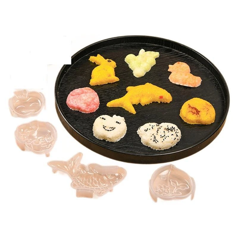 PP Rice Ball Molds DIY Rice Maker With Rice Paddle Sushi Roll Onigiri Rice Shaper Mould Kitchen Onigiri Mold Food Decor For Kids