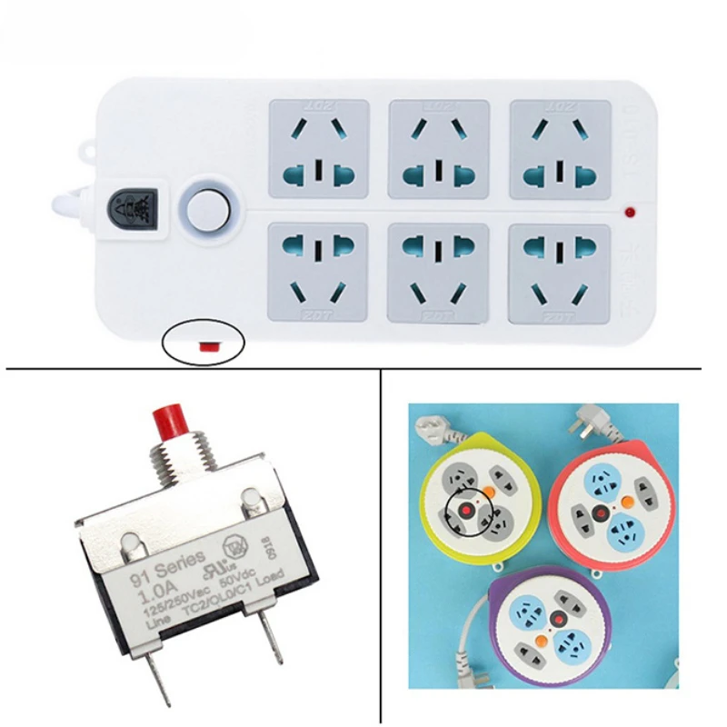 1PCS 91 Series Manual Reset Thermal Switch DC Circuit Breaker Over Current Overload Protector