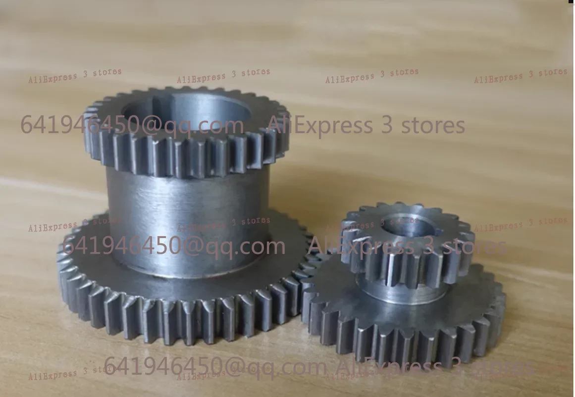 2PCS Double gear for Mini lathe T43xT31 / T30xT18 Teeth Dual Dears  Metal gears Lathe