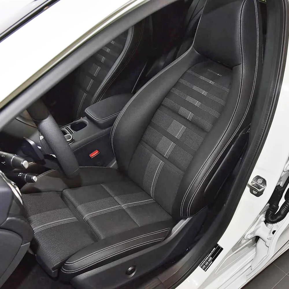 Spezieller Autositzbezug für die vordere Reihe, 2 Sitze, für Mercedes Benz A-Klasse 2016 2017 2018, PU-Leder-Sitzkissenschutzbezüge.