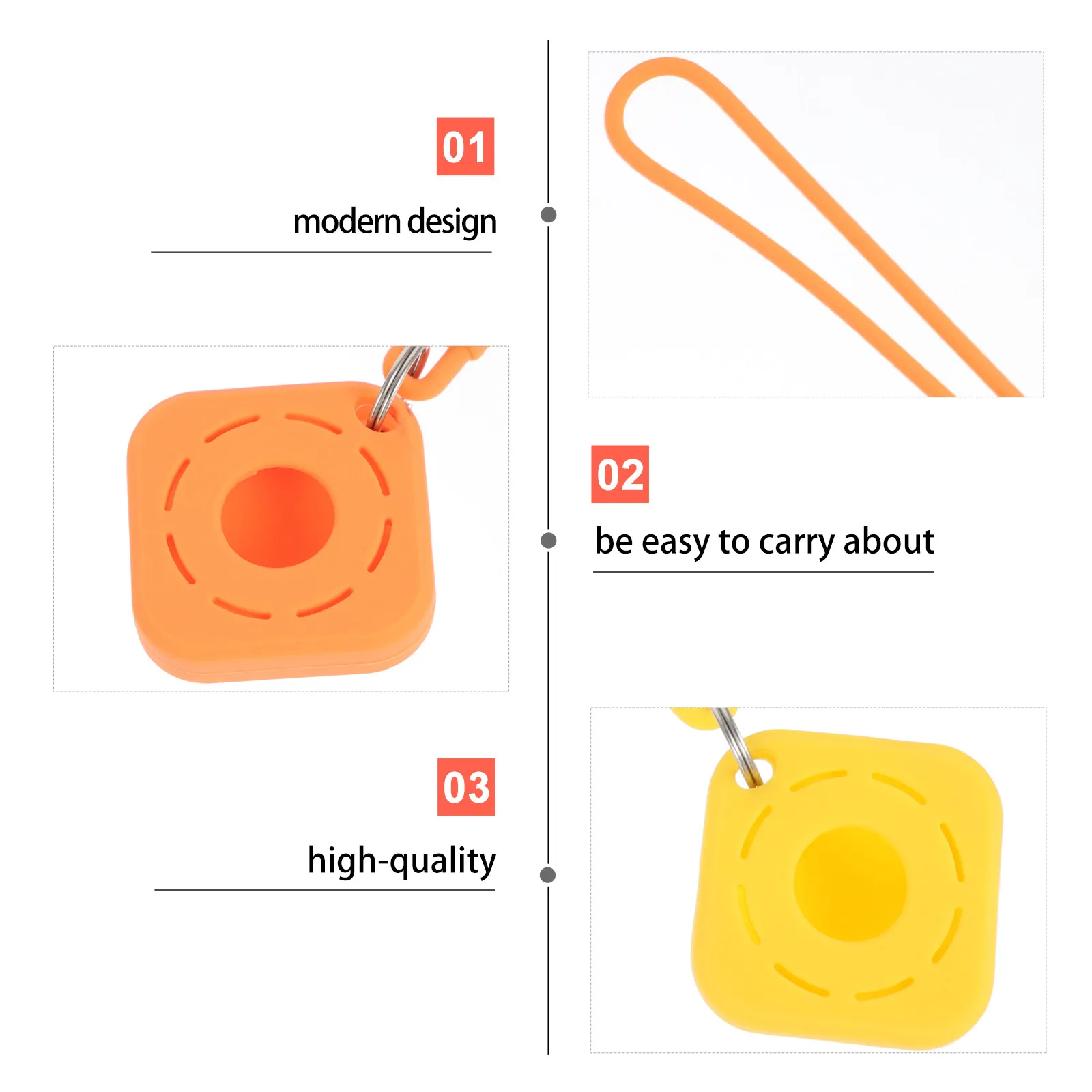 2Pcs Portable Case Small Light Weight Comfortable Long-Lasting Tracer Protective Cover Anti-Scratch Non-Slip