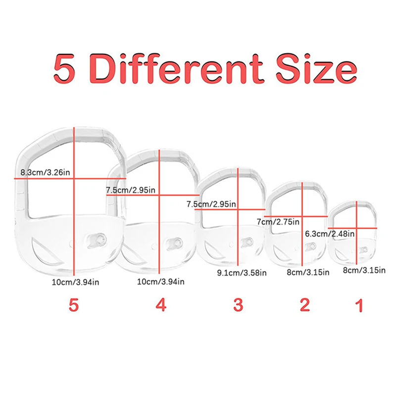 5Pcs/set Men Beard Styling Tool Men Beard Goatee Shaving Template Beard Shaving Face Care Modeling Grooming Gift 5 Sizes