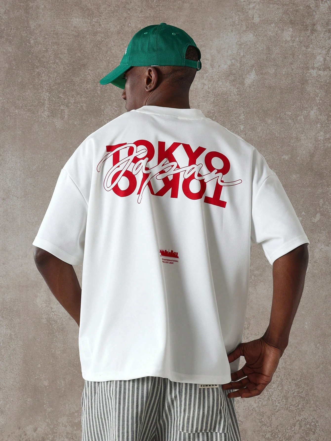 2026 New TOKYO JAPAN Eye-catching Letter Back Print T-shirt, Japanese City Theme, American Street Loose Couple Trend Tee