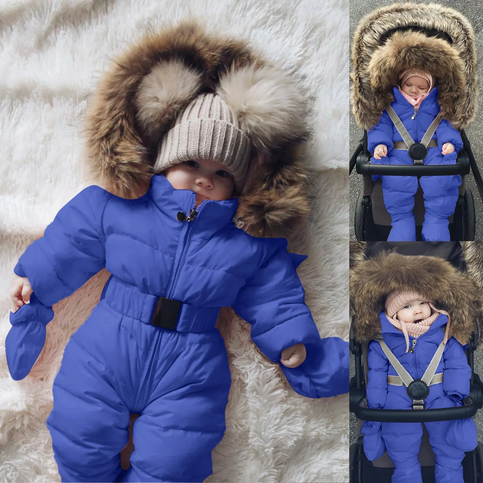 Winter Infant Baby Boy Girl Romper Jacket Hooded Jumpsuit Warm Thick Coat Outfit Roupas de baby Toddler Clothing Outwear New