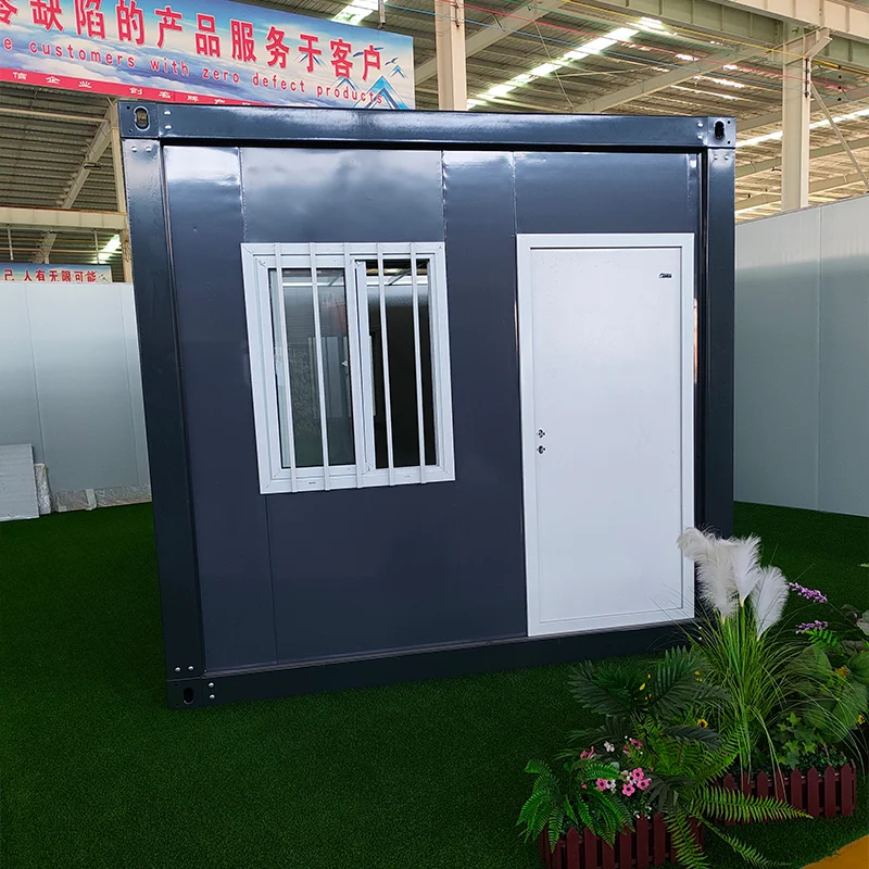 Durable 20ft Flat Pack Container House Prefabricated Folding Home with 2 Bedrooms for Office Guard Booth or Garden Tool Room