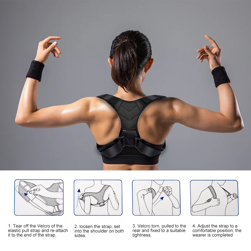 Posture Corrector for Women Men,Adjustable Back Straightener,Scoliosis Posture Corrector,Pain Relief for Neck,Shoulder,Clavicle