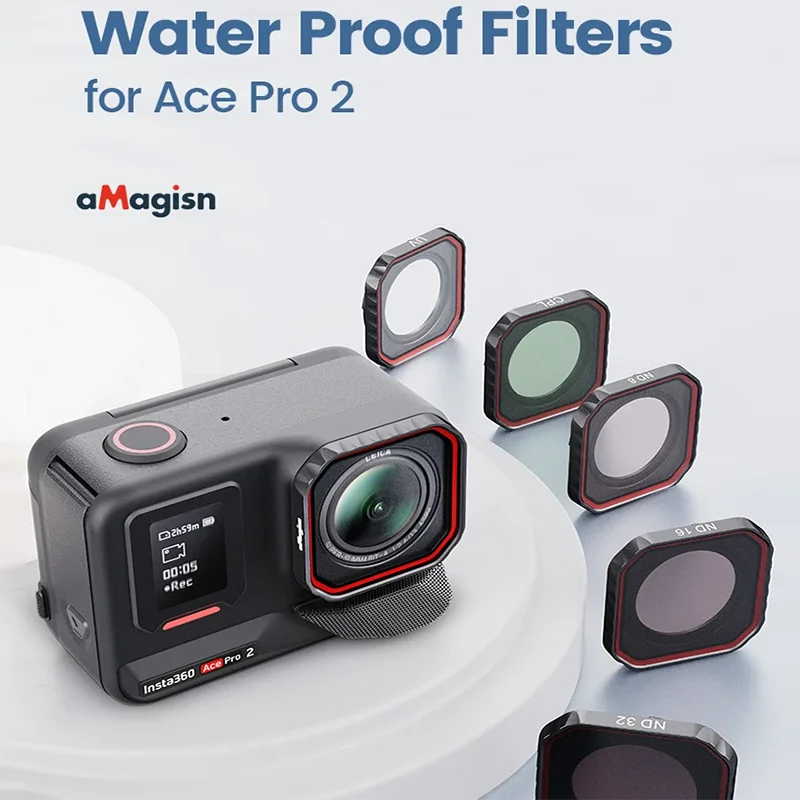 

aMagisn CPL UV ND Filter Set for Insta360 Ace Pro 2 Only ND8 ND16 ND32 ND64 Waterproof Lens Filters for Insta 360 AcePro2 Access