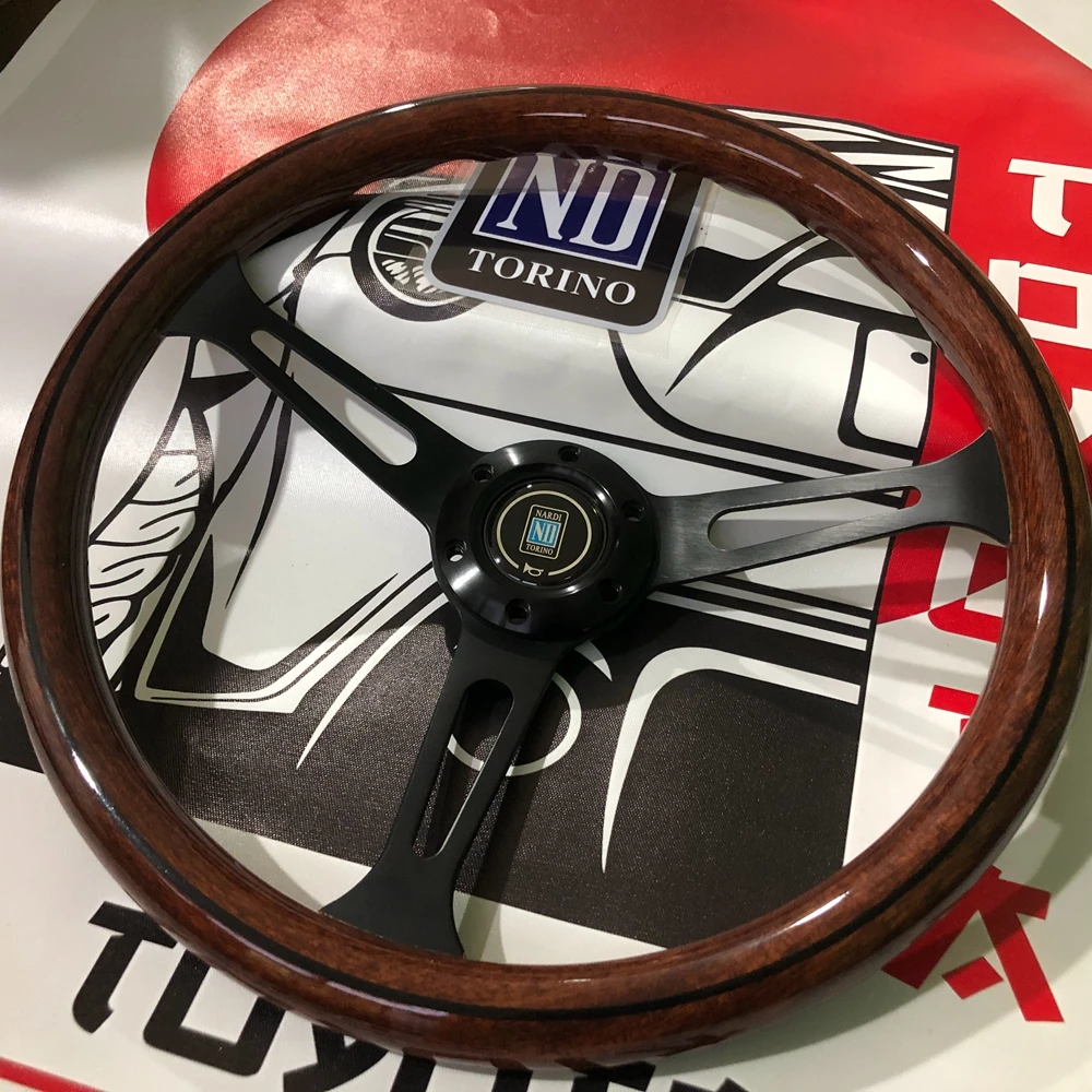 380MM Racing Classic Universal 15Inch ABS Nardi Wood Steering Wheel JDM Car Wood Steering Wheel Volantes For VW HONDA TOYOTA BMW